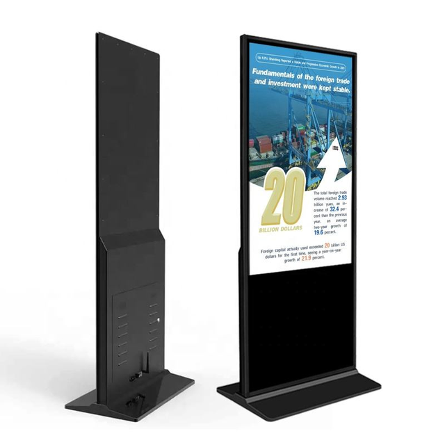 CH 55 Inch Floor Stand Digital Signage Advertising Display Touch Screen Kiosk Android OS Cloud-Based CMS 2K/4K Shopping Mall