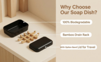 Boîte à savon en bambou écologique avec support de drainage personnalisé pour salle de bain, idéale pour savon artisanal