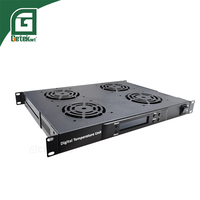 GETEKnet 4 ventilateurs 100-231V AC, plateau de refroidissement 1U pour montage sur armoire réseau (montage sur toit)