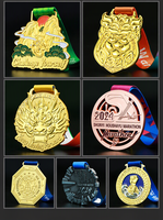 Médailles personnalisées en alliage de zinc émaillées pour événements sportifs, course de marathon, et plaques de course sur mesure