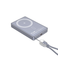 Batterie externe sans fil OEM personnalisée avec logo, mini 10000 mAh, 15 W, 2 câbles, en alliage d'aluminium, affichage 20 W, charge rapide PD