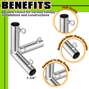 Accessoires <span class=keywords><strong>pour</strong></span> auvent à <span class=keywords><strong>angle</strong></span> plat à 3 voies, supports de connexion <span class=keywords><strong>d</strong></span>'<span class=keywords><strong>angle</strong></span> <span class=keywords><strong>pour</strong></span> cage de golf <span class=keywords><strong>pour</strong></span> <span class=keywords><strong>pergola</strong></span> - Product Image 2