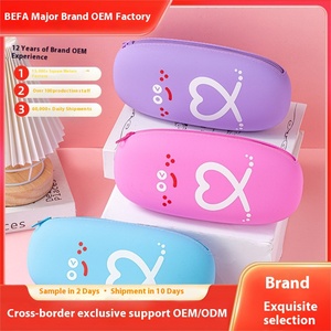 2025 BOOY multicolore grande capacité étui à crayons en Silicone chérie BOOY papeterie Simple pour les élèves du primaire gommes - Product Image 2