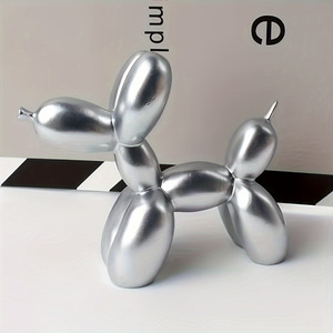 Moderna Statuetta in Resina a Forma di Cane Palloncino Dipinta a Mano, <span class=keywords><strong>Animale</strong></span> Artistico per Scultura, Soggiorno, Mobile TV, Decorazione Casa - Product Image 5