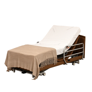 Fabricante de productos de enfermería para ancianos, cama de enfermería eléctrica de 5 funciones de tipo súper bajo hecha a mano con límite de colchón - Product Image 4