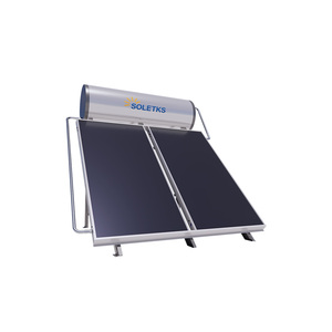 Chauffe-<span class=keywords><strong>eau</strong></span> <span class=keywords><strong>solaire</strong></span> à plaques plates pressurisé 300L avec réservoir à enveloppe émaillée et double collecteurs, pour zone froide extérieure, installation facile - Product Image 1
