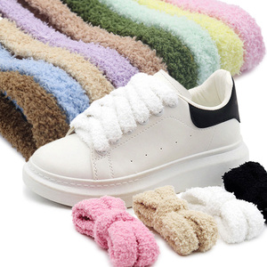 WEGOODZF - Cordones Planos y Esponjosos de Alta Calidad de 1.5 cm, Estilo Casual y Moderno, con Bolsa para Guardar los Cordones, para Zapatillas Deportivas - Product Image 1