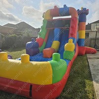Toboggan aquatique gonflable pour adultes, château gonflable, aire de jeux avec toboggan, utilisation commerciale, matériau PVC, portable, marque Songfa