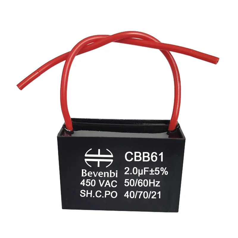 Bevenbi CBB61 2uF 3.5uF 9uF प्रशंसक capacitors के 250v 300V 400V450v प्रशंसक Kondensator Ventilador मोटर शुरू चलाने संधारित्र