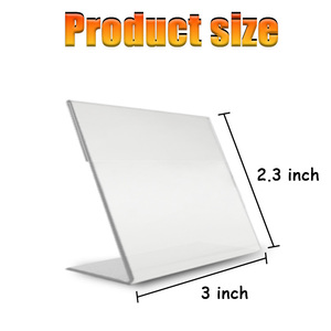 Tùy chỉnh nghiêng Acrylic giữ dấu | rõ ràng hình chữ L nhựa hiển thị đứng | bàn Tên tag đứng cho văn phòng, cuộc họp, triển lãm - Product Image 2
