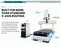 Router CNC Rotatorio de Alta Velocidad de 4 Ejes 1325, Equipo para Trabajar la Madera con Cambiador Automático de Herramientas, Máquina de Corte por Plasma