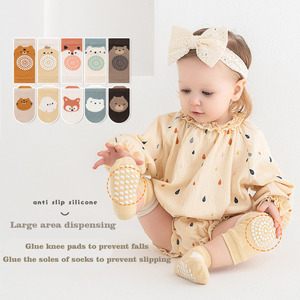 Enfant marche bébé antidérapant Silicone genouillère ensemble <span class=keywords><strong>chaussettes</strong></span> Grip enfant en bas âge filles, garçons pantoufles 0-36 mois bébé chaussures et <span class=keywords><strong>chaussettes</strong></span> - Product Image 1