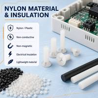 Tornillos de máquina Phillips de cabeza plana avellanada de nailon blanco y negro M2-M8, de plástico PA66, aislantes e ignífugos