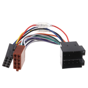 อะแดปเตอร์สายไฟมาตรฐาน15ซม. สำหรับวิทยุติดรถยนต์ช่องเสียบ ISO 16ขาปลั๊ก ISO เข้ากันได้กับอัลไพน์คลาริออนเคนวูด16ซม. - Product Image 1