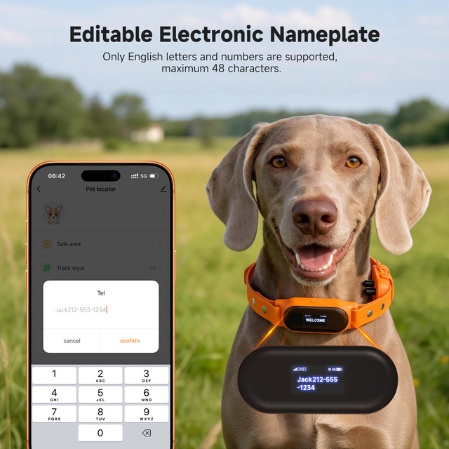 GPS Pet Tracker Real Time Location Smart Dog Collar Health Monitor Electronic Fence Tuya APP IP66 Waterproof Voice Record 4G/5G