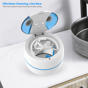 Ultrasonic Cleaner 45kHz 0.2L Digital <b>Timer</b> For Jewelry Dentures Lens Household Cleaning With UV <b>Light</b> And Reusable Design - Product Image 6