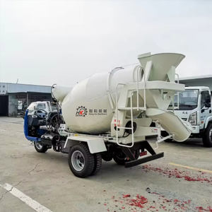 משאית מערבל בטון, משאית מיכל מערבל מנהרה אוטומטית עם שלושה גלגלים קטנים עם חמישה גלגלים מלט 3 קוב ו-4 קוב - Product Image 6