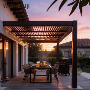 Pérgola <span class=keywords><strong>de</strong></span> Techo Ajustable Eléctrica Personalizada <span class=keywords><strong>de</strong></span> Aluminio, Impermeable, para Patio <span class=keywords><strong>de</strong></span> Villa o Terraza - Product Image 1