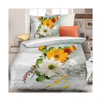 Housse de couette en polyester 100% imprimée numérique de fleur 3D de luxe