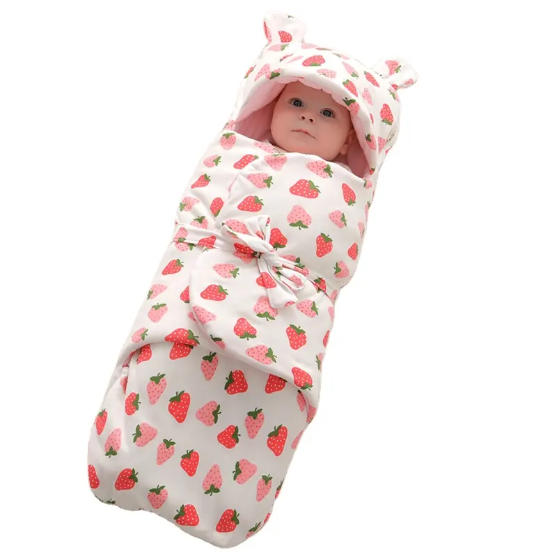 Neugeborenes Geschenk super weicher Kaninchen Wunder Wickel wickel Strickmuster Bio-Baumwolle Babys chlafsack