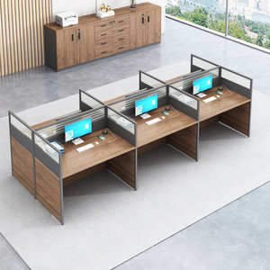 Estación de Trabajo Modular Moderna para Oficina, Cubículo Modular, Escritorio para 4 o 6 Personas, Estaciones de Trabajo Abiertas para Personal, Muebles de Oficina - Product Image 2