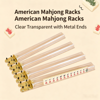 Mahjong américain de luxe moderne, avec têtes en fer, en plastique résistant à l'eau, portable, avec support de règle et jeu de cartes