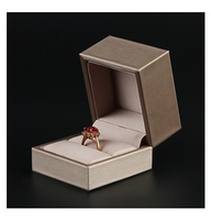 Boîte à bijoux de luxe personnalisable avec logo, en cuir PU multifonctionnel, pour bague, collier, boucles d'oreilles, bracelet