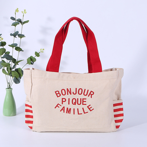 High Quality Durable Eco-Friendly Cotton 12oz Canvas Tote Bags with Deduct Closure Custom Printed Logo for Advertising Daily Use
