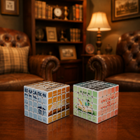 Cube de puzzle personnalisé Zcube 3x3, impression UV couleur intégrale, sublimation, plastique, motif géométrique, cubes blancs vierges, design DIY