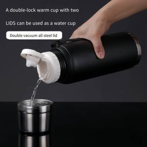 Bouteille d'eau isolée sous vide en acier inoxydable à double paroi de 64oz Flacon de sport personnalisé Corde portable avec logo disponible Grande petite - Product Image 2