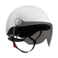 BYB/RNG marron miroir court BY-388 ABS adulte été vintage moto visage ouvert sécurité mode casque demi-visage casque