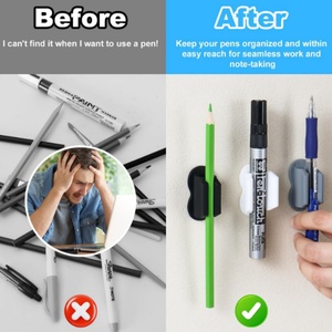 Double Tiers Desk Organizer Pencil Holder and Wall Marker Adhesive Toy Organizer for Living Room Bathroom Kitchen - Product Image 3