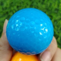 Bola Golf Lapis Ganda Logo Kustom Grosir, Bola Golf Latihan Kristal Warna-warni, Bola Golf Latihan dengan Logo Cetak
