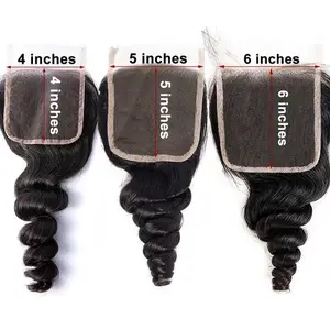 Factory Wholesale Hot Selling Virgin Hair Loose Wave 4X4 5x5 6x6 7x7 HD Lace Closure Straight Wave Pre Plucked Lace Closure