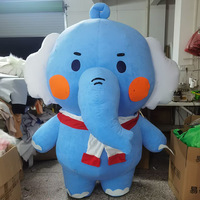 Disfraz Inflable de Elefante Personalizado, Mascota Andante para Eventos, Tela Suave, Certificado CE, Talla Adulto, 1 Pieza MOQ, Personalizable