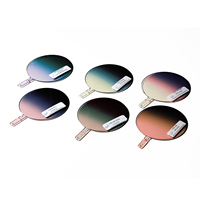 Verres PC en polycarbonate en gros, couleur arc-en-ciel, triple dégradé de couleurs, teintés, avec revêtement HMC AR, vision simple en deux parties