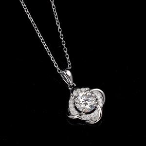 Collier pendentif en argent sterling 925 IGI, design <span class=keywords><strong>moulin</strong></span> à <span class=keywords><strong>vent</strong></span>, diamant rond brillant de 1 carat, cultivé en laboratoire, pour femmes, bijoux en gros - Product Image 5