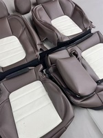 Sport PU Carbonfaser-Leder Wasserdichte Autositzbezüge Komplettset Innenausstattung Dekoration Kissen Premium für Porsche