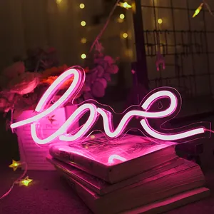Love luci al Neon USB Power Love lettere d'amore decorazione alfabeto luce per la casa bambini cameretta bambini asilo nido regali di san valentino