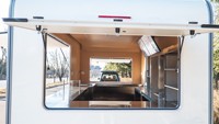 NOUVEAU 2024 Remorque alimentaire mobile en fibre de verre pour boulangerie, concession de tacos, cuisine complète avec four, friteuse, grill et cuisinière