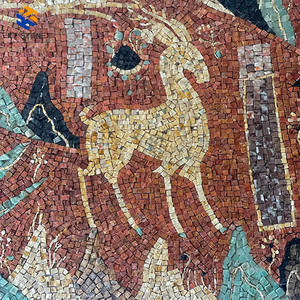 <span class=keywords><strong>Peinture</strong></span> murale en mosaïque de marbre artisanale, décoration élégante pour la maison ou le bureau, design artistique unique - Product Image 2