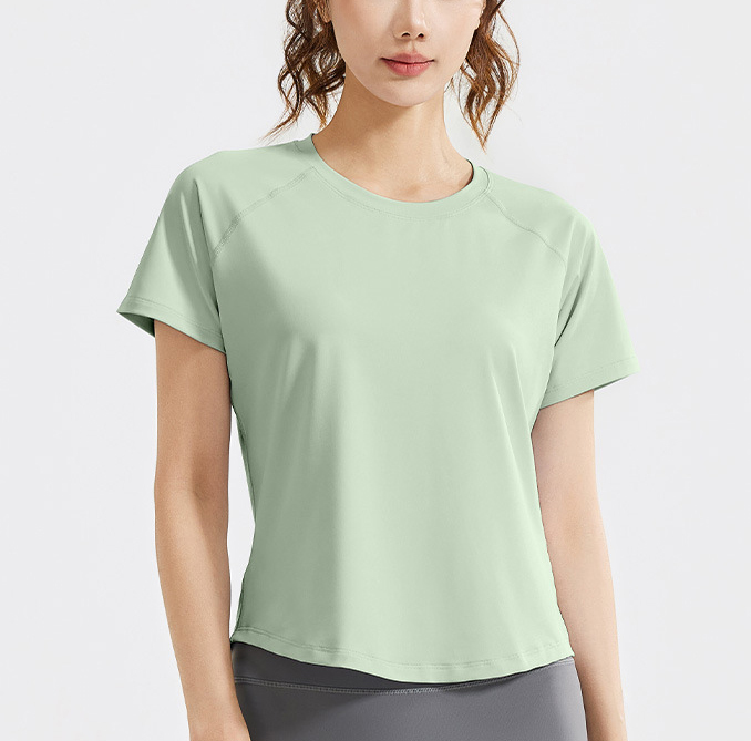Women's Lightweight Breathable Fitness T-Shirt Back with Mesh Panel Short Sleeve Yoga Top Workout Fashion Clothing