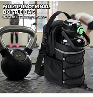 Sac à bandoulière magnétique en polyester robuste et durable de grande capacité pour la gym et les sports de plein air avec porte-gobelet