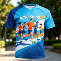 Livraison Rapide OEM T-shirt de Course Fantastique à Motifs de Dessins Animés pour Hommes, T-shirt Sublimé Oversize Doux pour la Peau, Vente en Gros