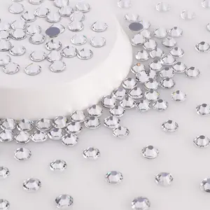 Fábrica Alta Qualidade Cristal Strass Hotfix Flat Back Glass Cristal Diamante Rhinestone Atacado para Roupas Acessórios