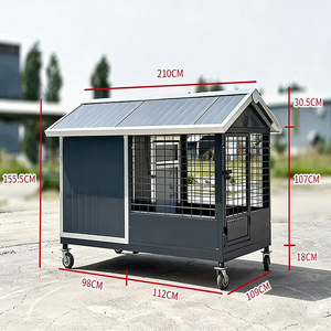 बाहरी धातु मजबूत और पर्यावरण के अनुकूल वर्ग कुत्ते घर गर्म वर्षा प्रमाण सार्वभौमिक कुत्ते विला सभी मौसमों के लिए उपयुक्त - Product Image 2