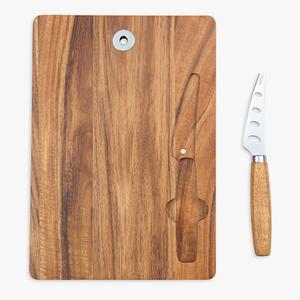 Tabla de Quesos y Charcutería de Madera de Acacia Ecológica Personalizada al por Mayor, Tabla de Cortar y Servir con Juego de Cuchillos, Solo Lavado a Mano - Product Image 3