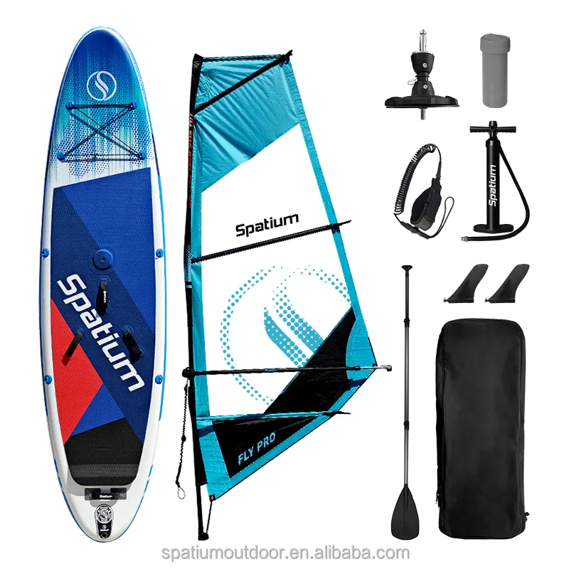 Spatium wholesale high quality inflatable stand up paddle board wind surf boards windsurfing for water sports
