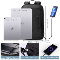 Mochila Personalizable para Hombre, Gran Capacidad, Impermeable, para Viajes de Negocios y Ocio, con Puerto USB, para Computadora