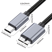 Cable USB Tipo-C a Micro-B de 5V 3A con Cubierta de PVC Blindada para iPhone 15 Series, MacBook Pro/Air, iPad/Tablet - Transferencia de Datos